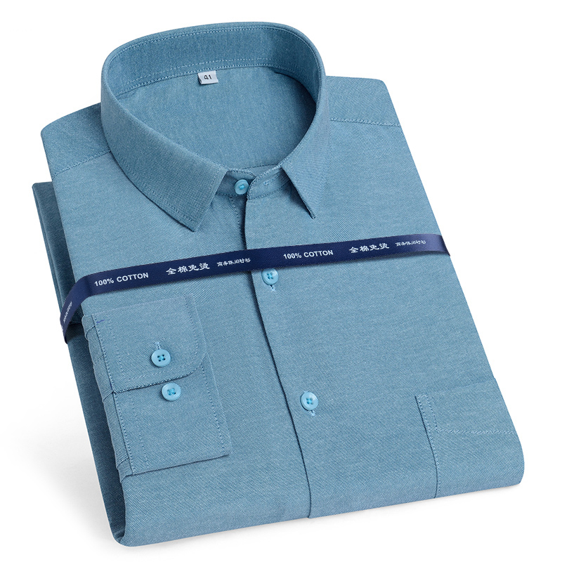 Oxford Cotton Casual Shirt Business - Camisas Oxford de algodón puro de