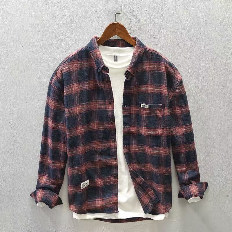 Flannel Plaid Shirt Heavy Weight - Camisa informal a cuadros nueva de