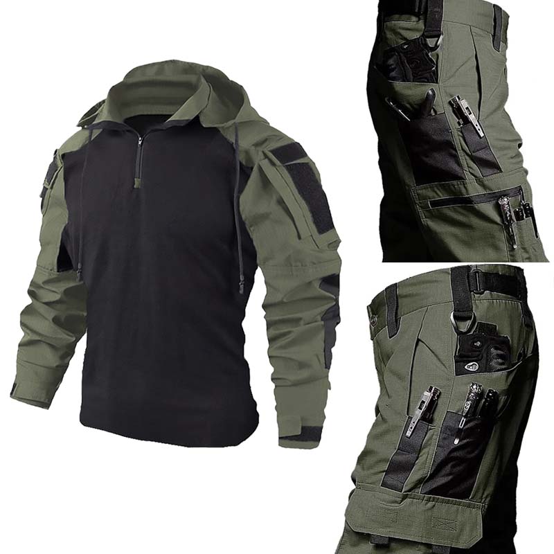 Tactical Military Shirt Cargo - Conjunto de uniforme militar táctico, camisa