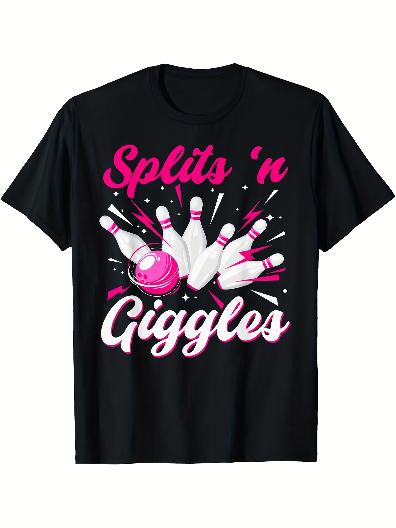 Short Sleeve Bowling Shirt Retro - Camiseta divertida con temática de bolos