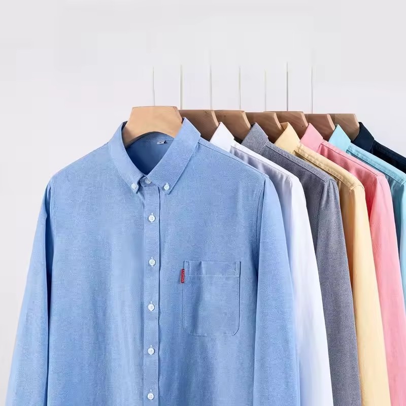 Oxford Cotton Casual Shirt Business - Camisa de negocios 100% de algodón