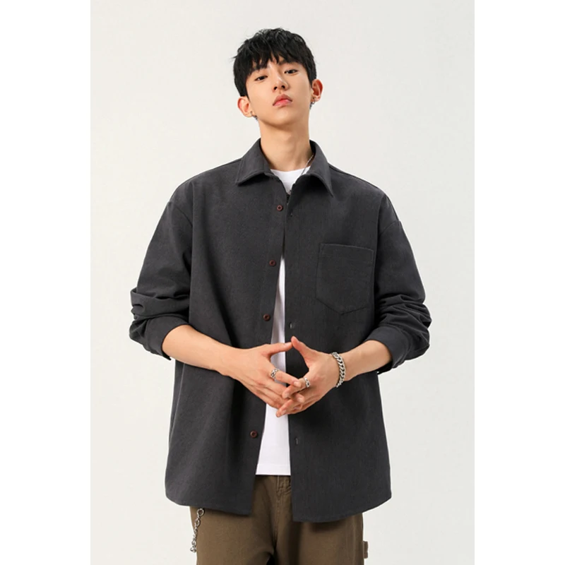 Corduroy Button Up Shirt Men - Camisa de pana con botones para