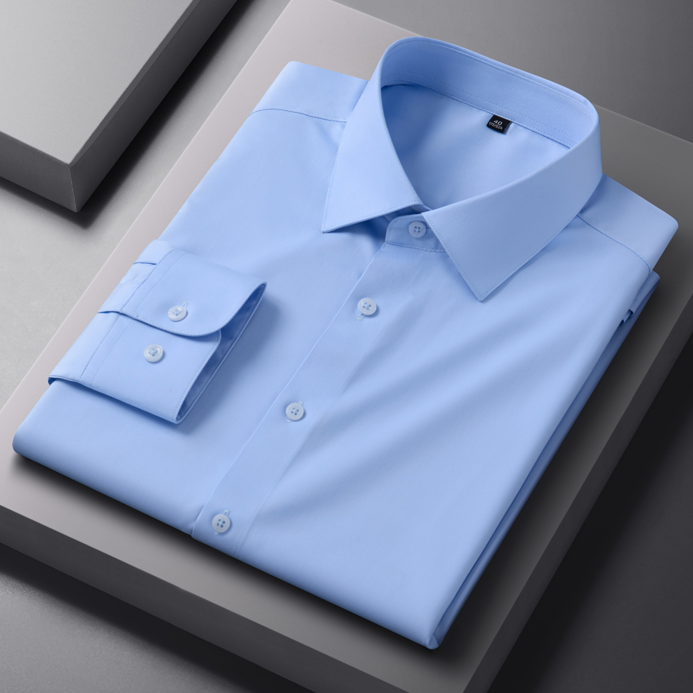 Breathable Bamboo Fiber Shirt Non Iron - Camisa de Vestir Casual para Hombre,