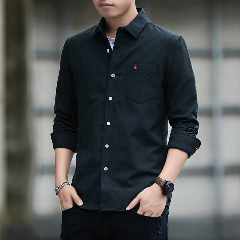 Mens Linen Shirt Long Sleeve - Chaqueta deportiva de manga larga para