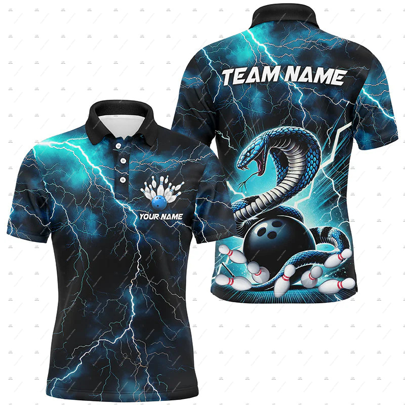Short Sleeve Bowling Shirt Retro - Camisetas Polo de Manga Corta de
