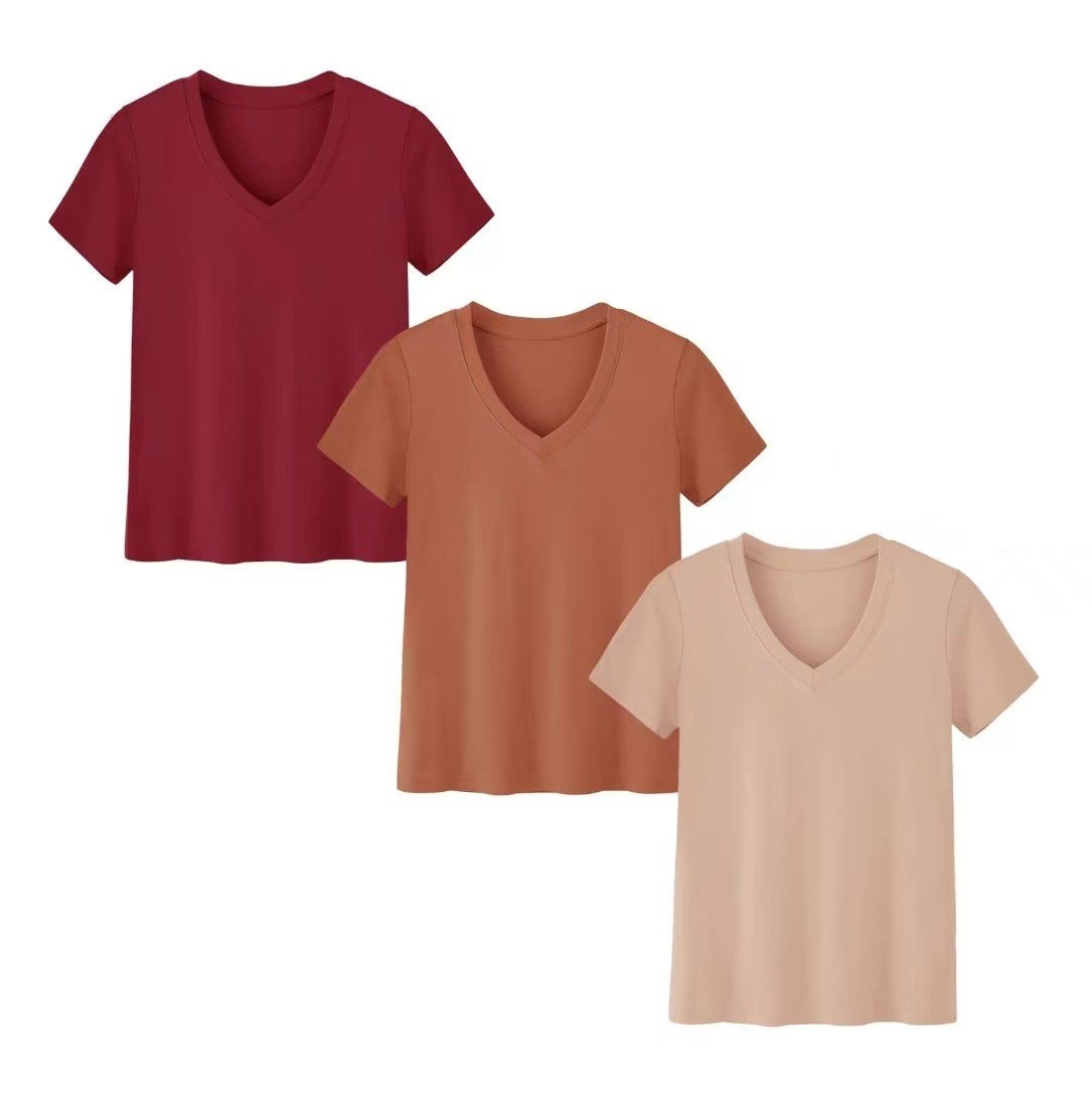 T-Shirts - Conjunto de punto casual de cuello