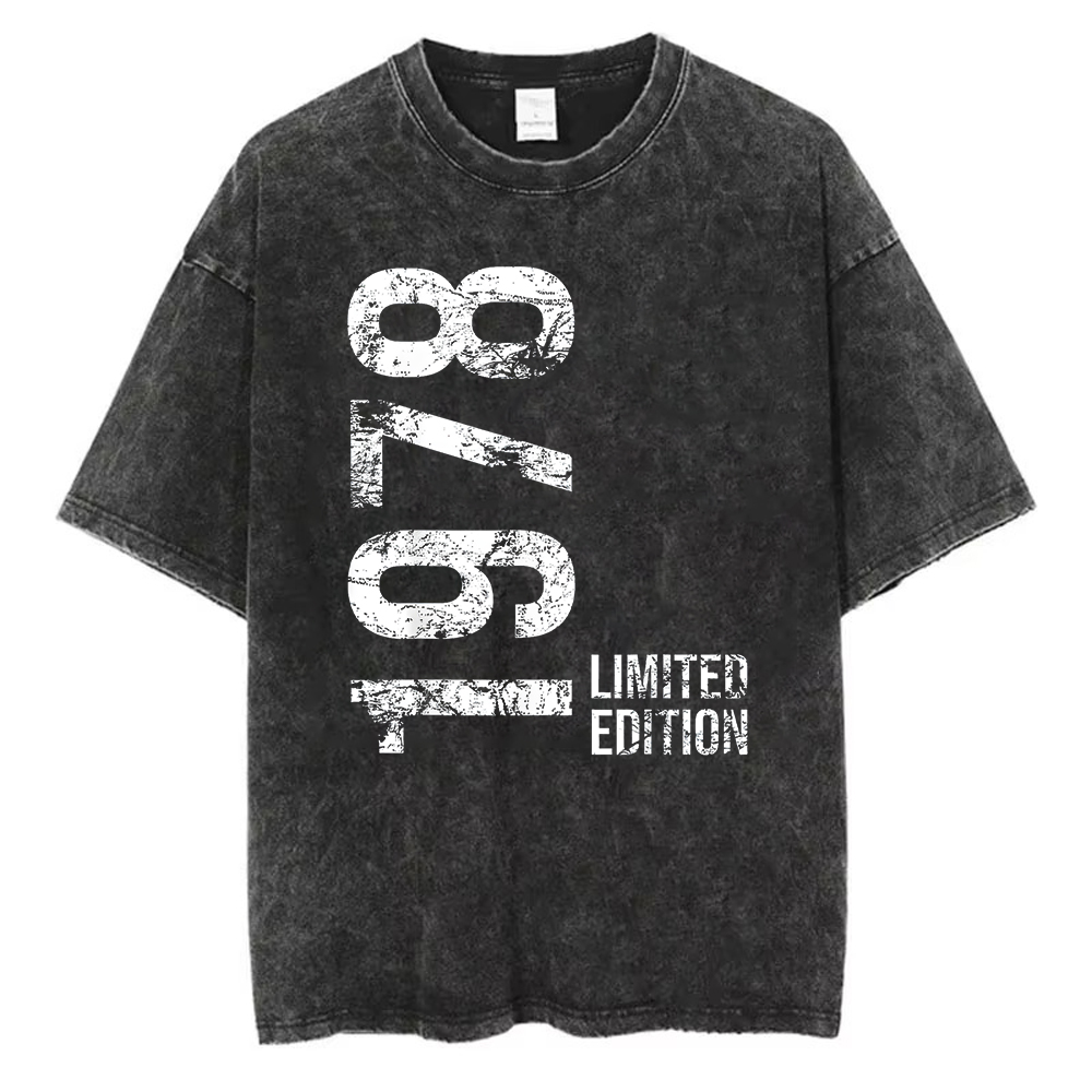 Acid Wash Vintage Graphic T Shirt - Camiseta de Edición Limitada 1978, Camiseta