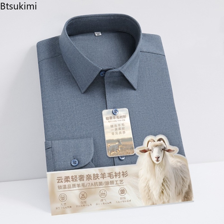 Mandarin Collar Formal Shirt Slim Fit - Nuevas camisas de manga larga de