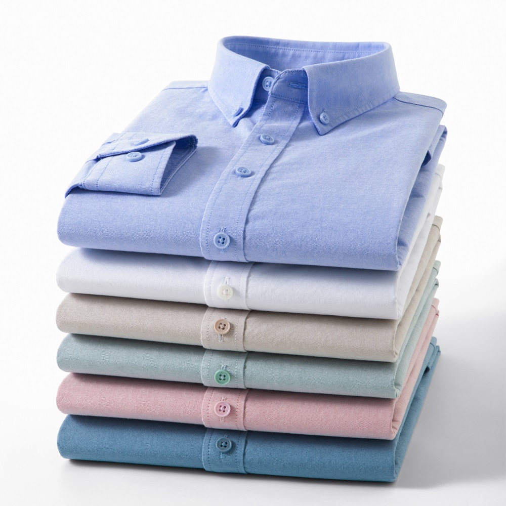 Nueva Camisa Oxford 2026 para  - Mandarin Collar Formal Shirt Slim Fit reseña y precio