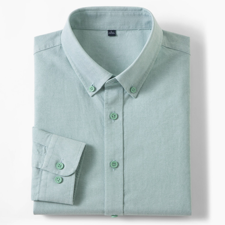 Nueva Camisa Oxford 2026 para  - Mandarin Collar Formal Shirt Slim Fit reseña y precio