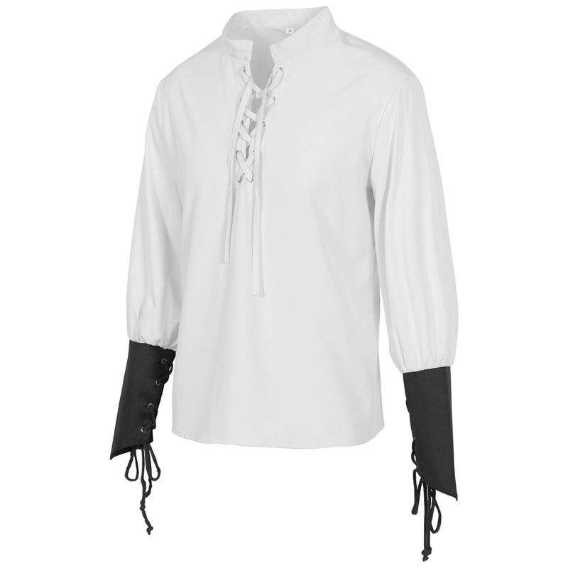 Camisa Medieval de Pirata para - Medieval Gothic Lace Up Pirate Shirt reseña y precio