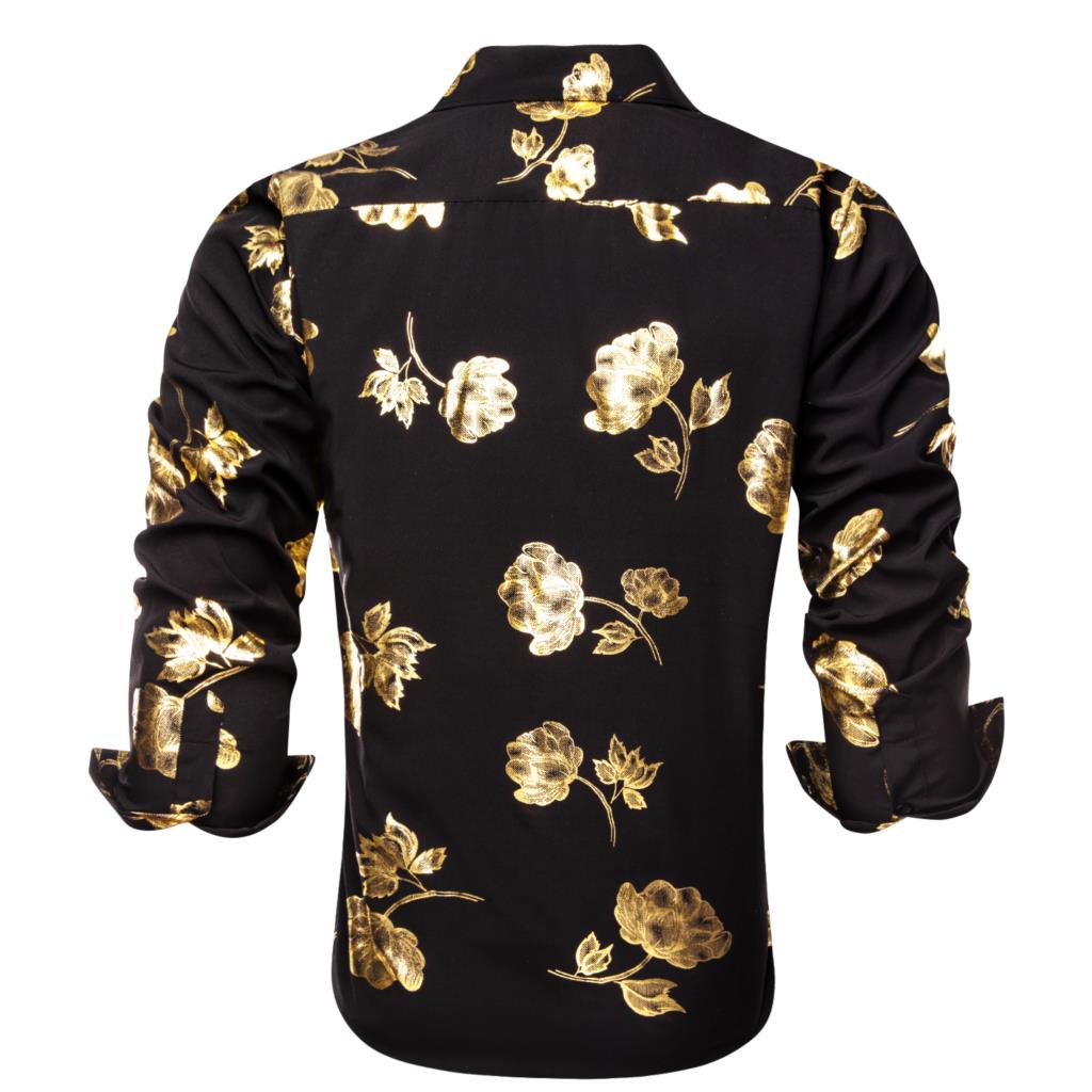 Hi-Tie-camisa de seda negra y  - Mens Satin Silk Dress Shirt reseña y precio