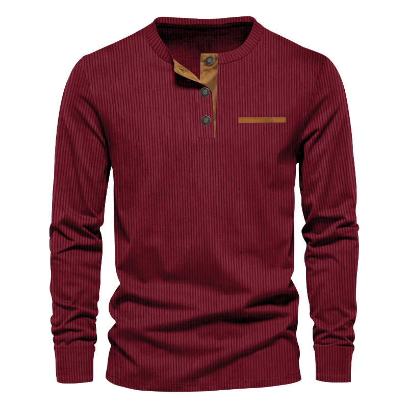 Nueva camiseta de manga larga  - Corduroy Button Up Shirt Men reseña y precio