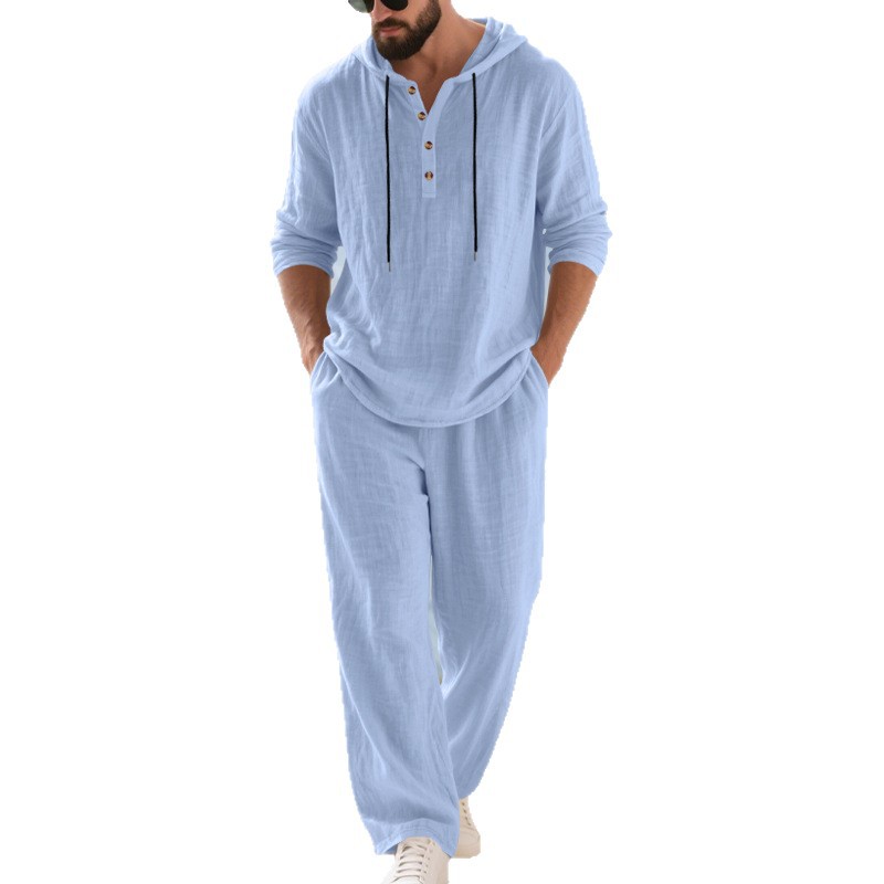 Traje casual de lino para homb - Mens Linen Shirt Long Sleeve reseña y precio