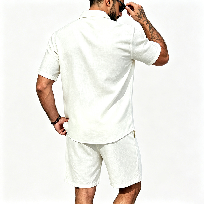 Conjunto de Dos Piezas de Lino - Mens Linen Shirt Long Sleeve reseña y precio