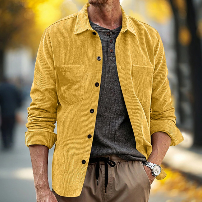 Camisa de pana vintage para ho - Corduroy Button Up Shirt Men reseña y precio