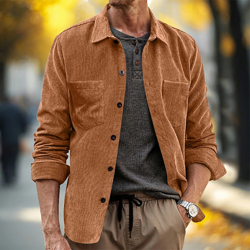 Camisa de pana vintage para ho - Corduroy Button Up Shirt Men reseña y precio