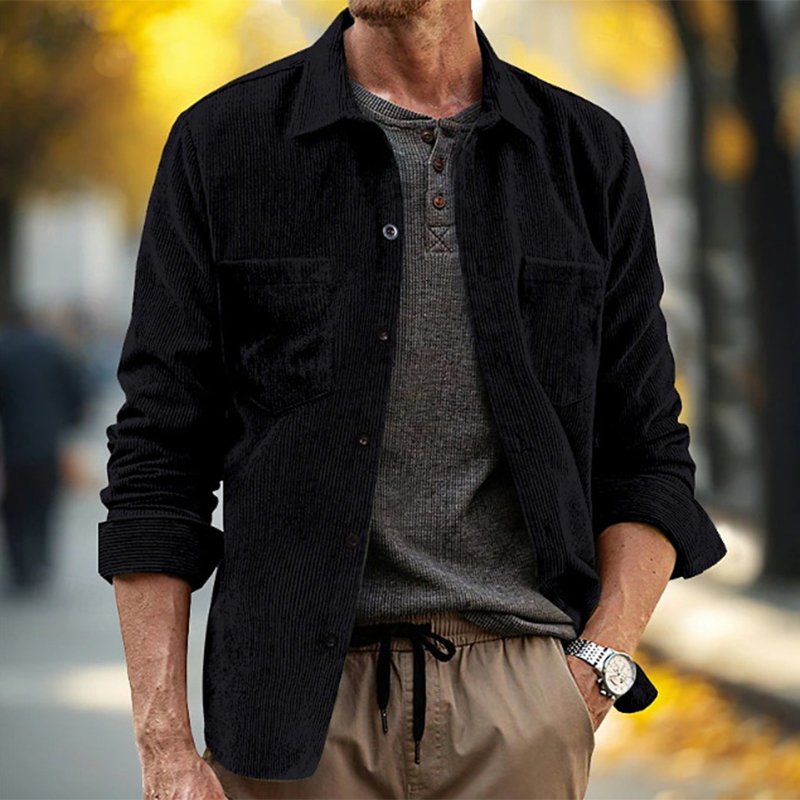 Camisa de pana vintage para ho - Corduroy Button Up Shirt Men reseña y precio