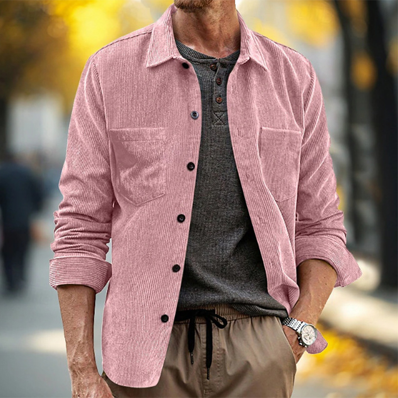 Camisa de pana vintage para ho - Corduroy Button Up Shirt Men reseña y precio