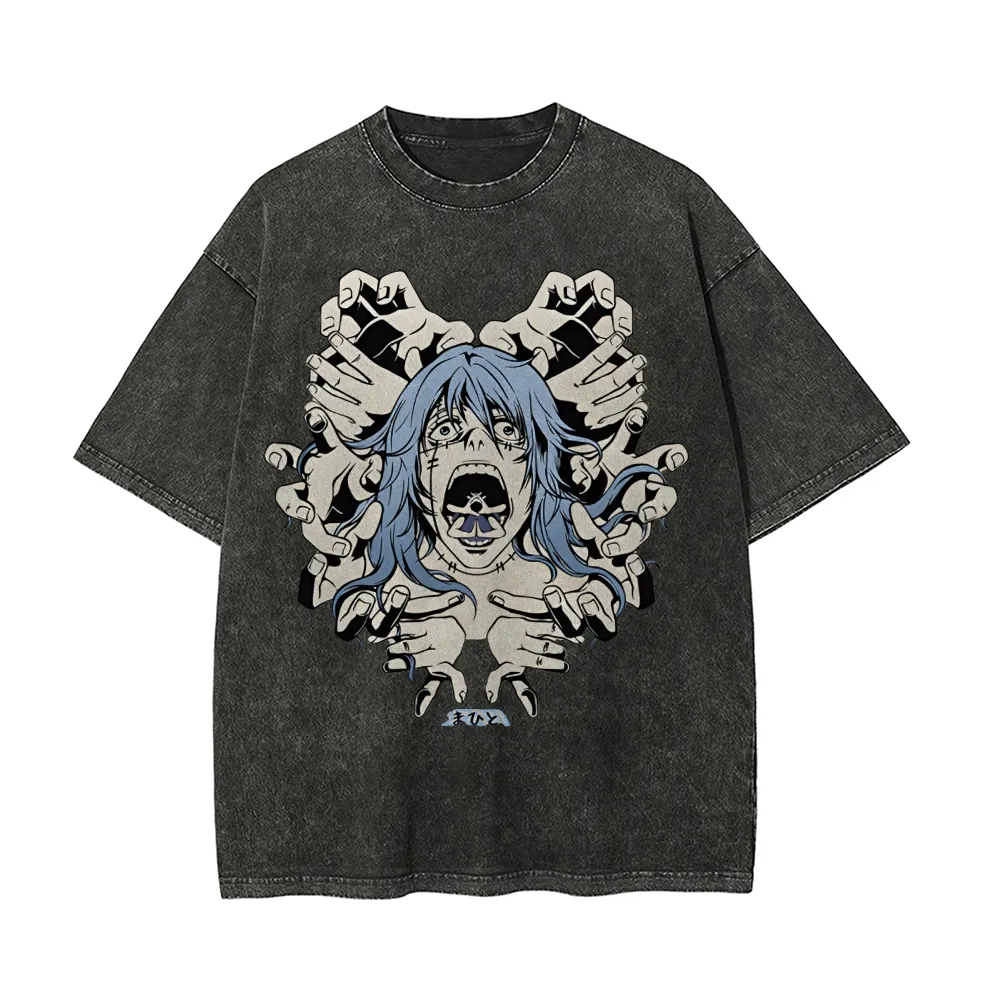 Camiseta Mahito Jujutsu Kaisen - Acid Wash Vintage Graphic T Shirt reseña y precio