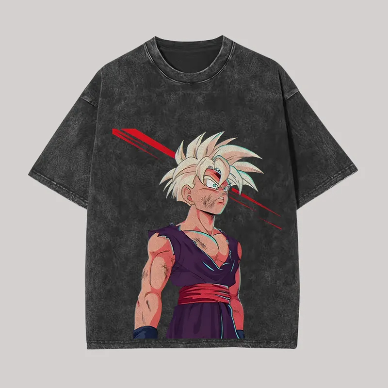 Camiseta Gohan Dragon Ball Z A - Acid Wash Vintage Graphic T Shirt reseña y precio