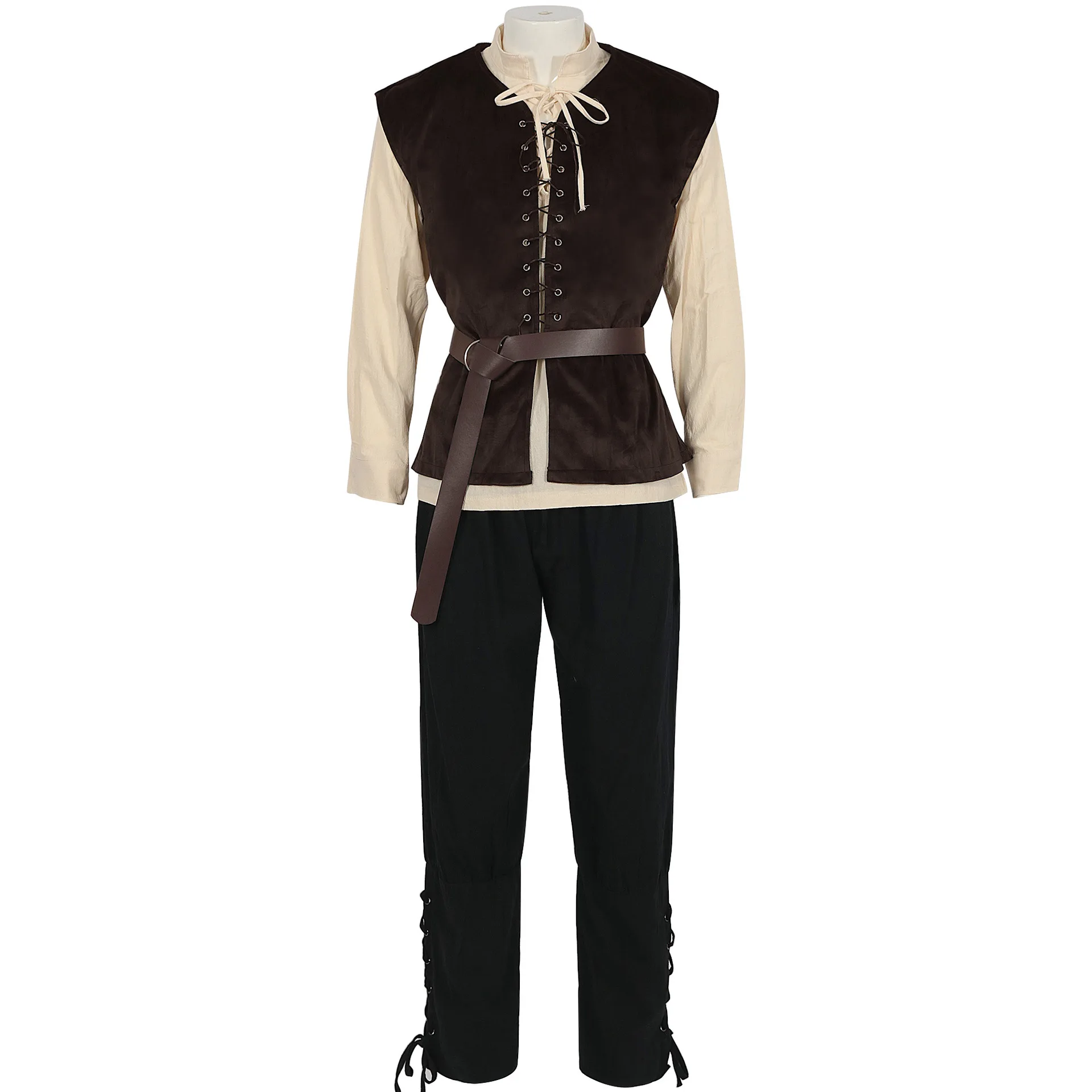 Camisas medievales gótico Stea - Medieval Gothic Lace Up Pirate Shirt reseña y precio