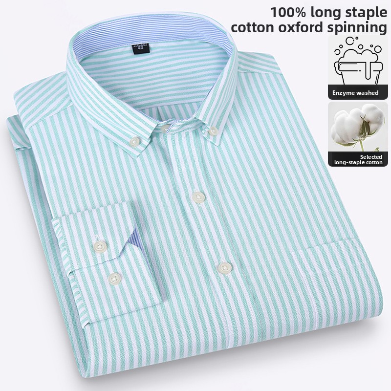 Camisa Oxford de algodón puro  - Oxford Cotton Casual Shirt Business reseña y precio