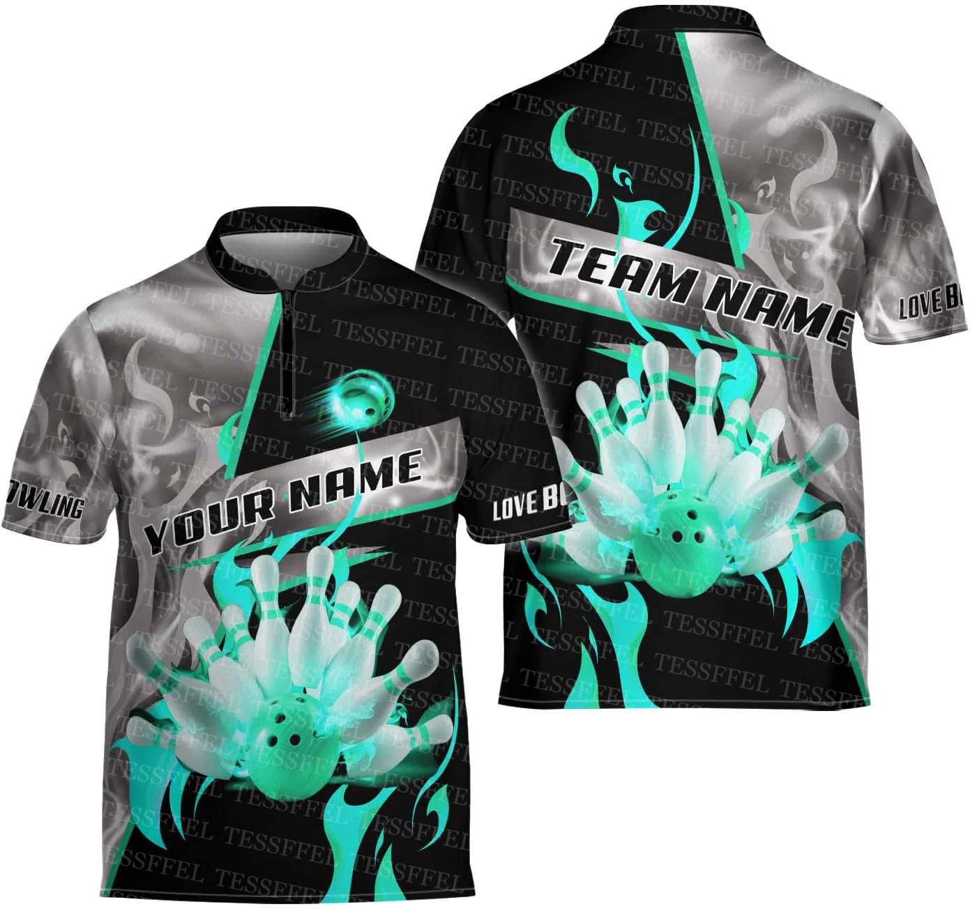 Nombre personalizado Graffiti  - Short Sleeve Bowling Shirt Retro reseña y precio