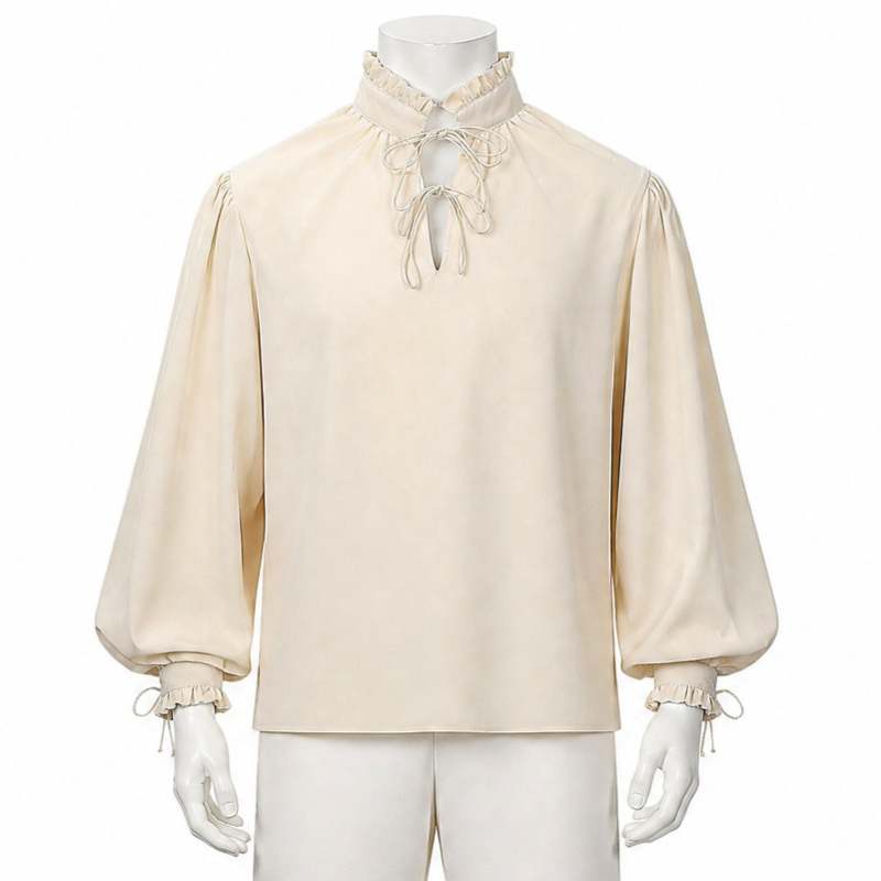 Camisa pirata medieval renacen - Medieval Gothic Lace Up Pirate Shirt reseña y precio