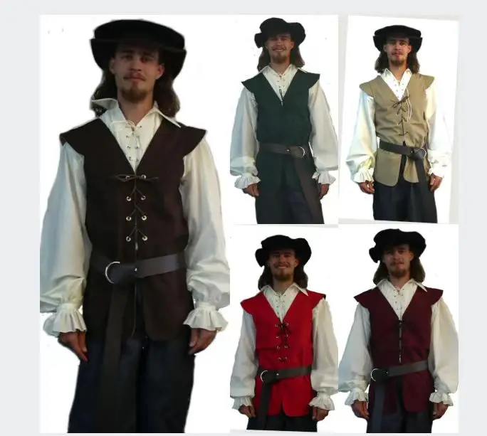 Camisas medievales con volante - Medieval Gothic Lace Up Pirate Shirt reseña y precio