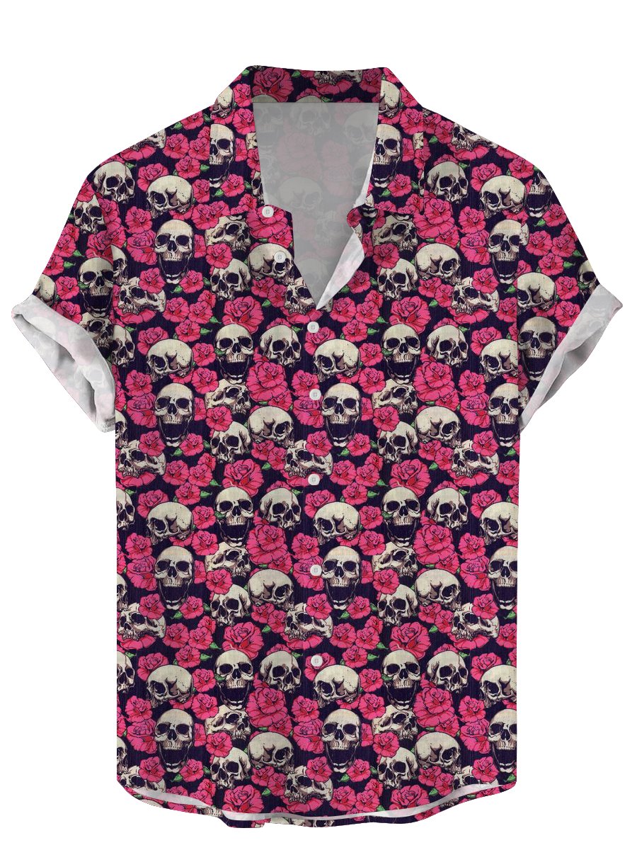Camisas Vintage con calavera F - Vintage Hawaiian Floral Shirt reseña y precio