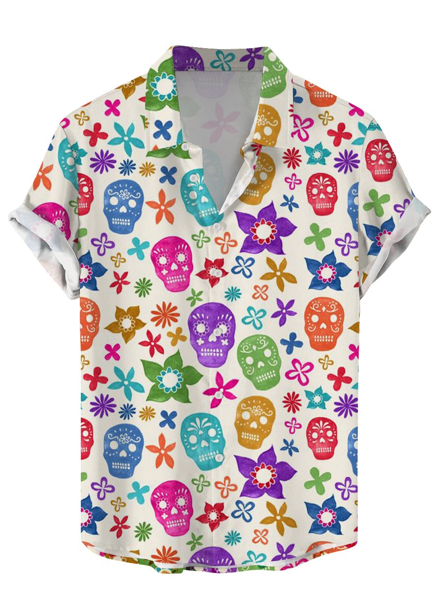 Camisas Vintage con calavera F - Vintage Hawaiian Floral Shirt reseña y precio