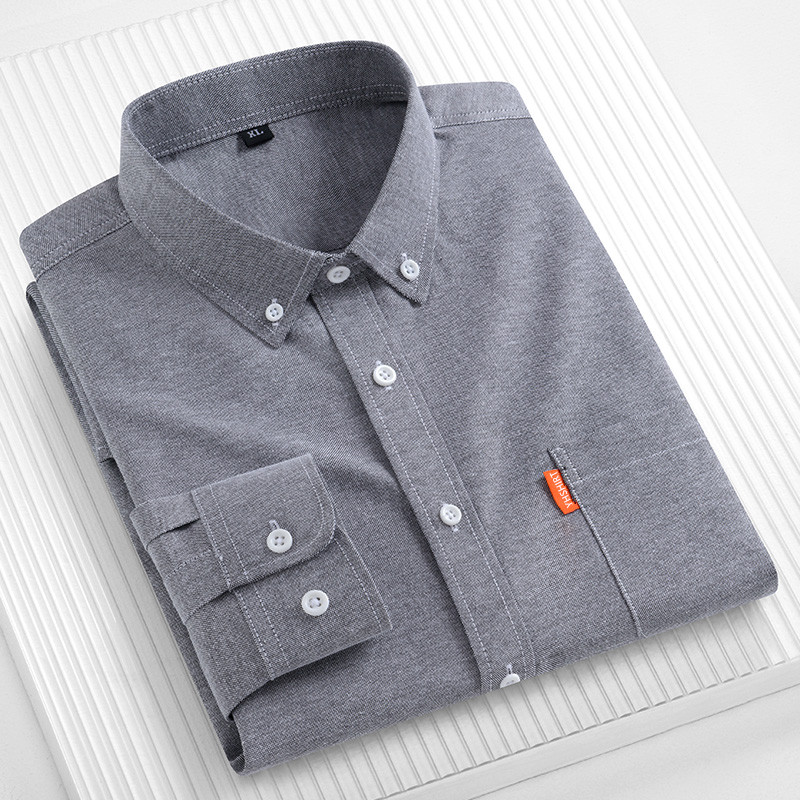 Camisa de negocios 100% de alg - Oxford Cotton Casual Shirt Business reseña y precio