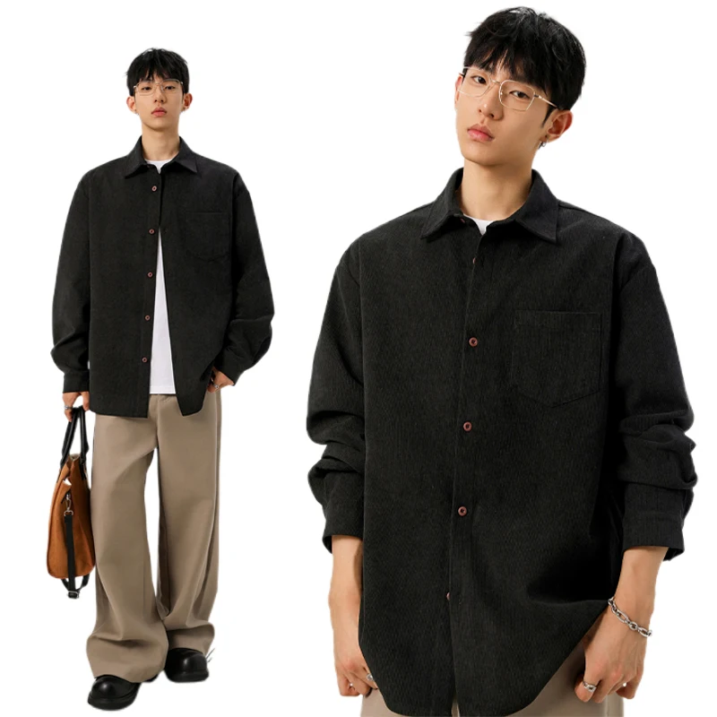 Camisa de pana con botones par - Corduroy Button Up Shirt Men reseña y precio
