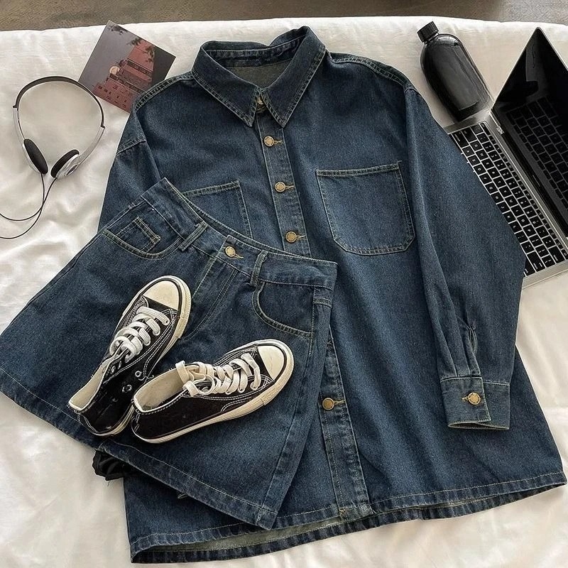 Conjunto de Falda Vaquera Y2K: - Jackets reseña y precio