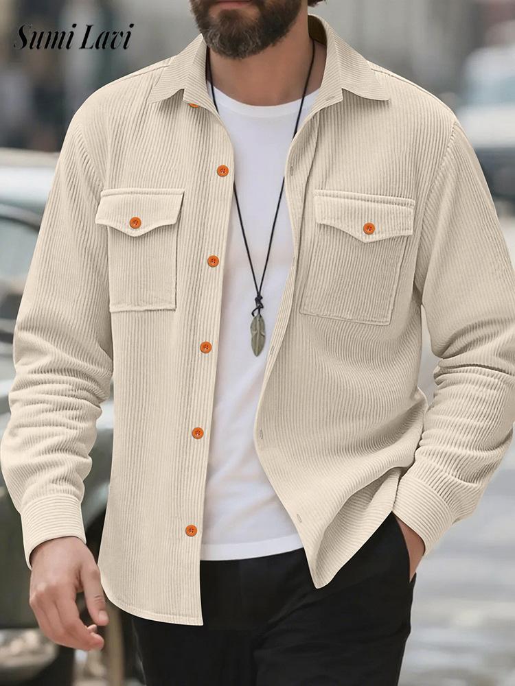 Chaqueta informal de pana para - Corduroy Button Up Shirt Men reseña y precio