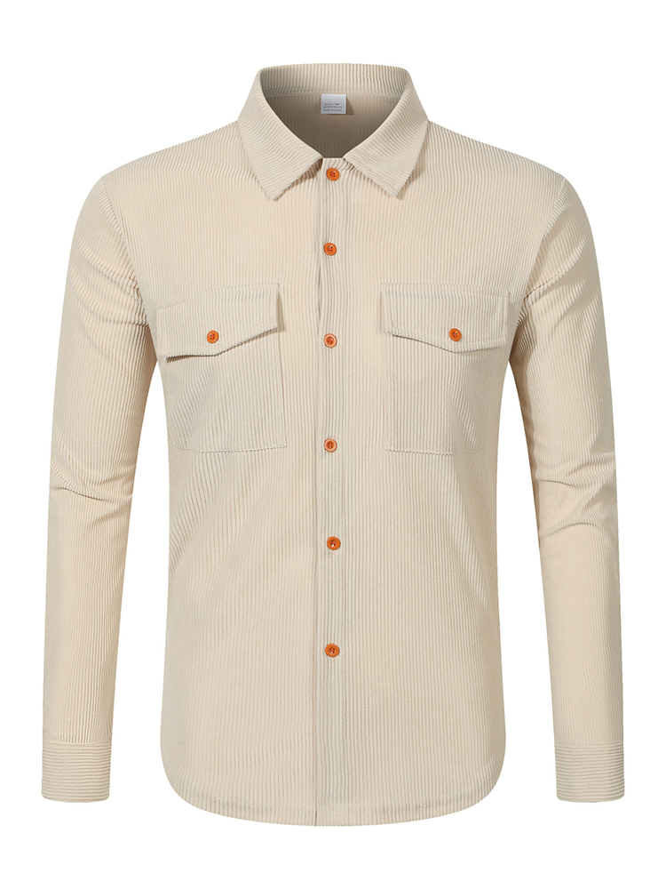 Chaqueta informal de pana para - Corduroy Button Up Shirt Men reseña y precio