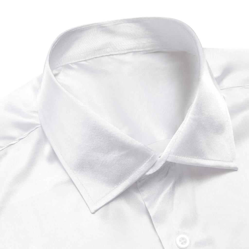 Hi-Tie camisa de satén de seda - Mens Satin Silk Dress Shirt reseña y precio