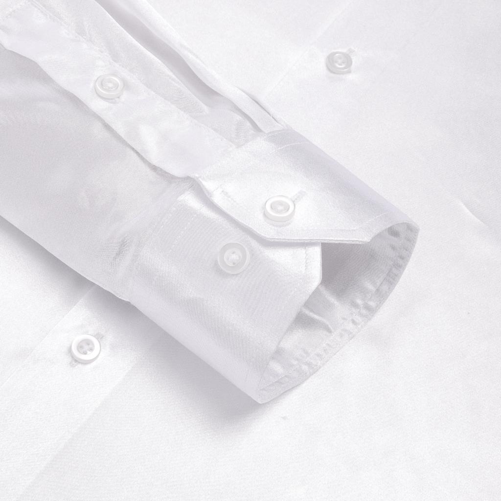 Hi-Tie camisa de satén de seda - Mens Satin Silk Dress Shirt reseña y precio