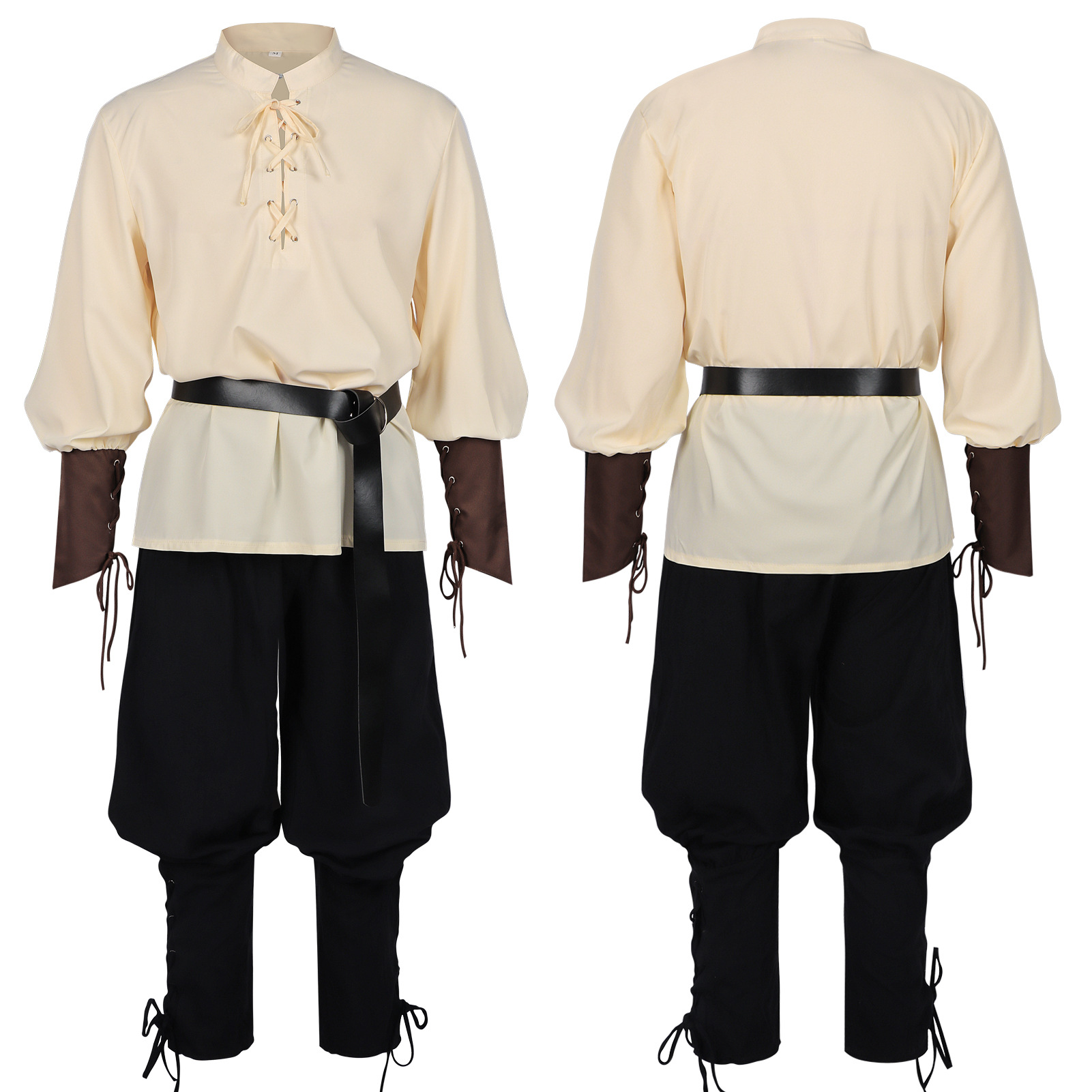 Camisa Medieval Renacentista p - Medieval Gothic Lace Up Pirate Shirt reseña y precio