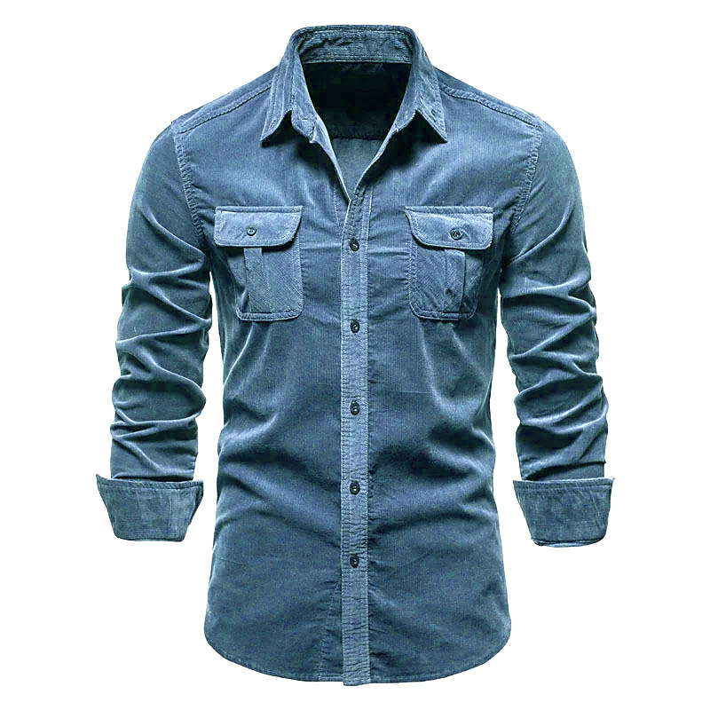 Nueva camisa de pana para homb - Corduroy Button Up Shirt Men reseña y precio