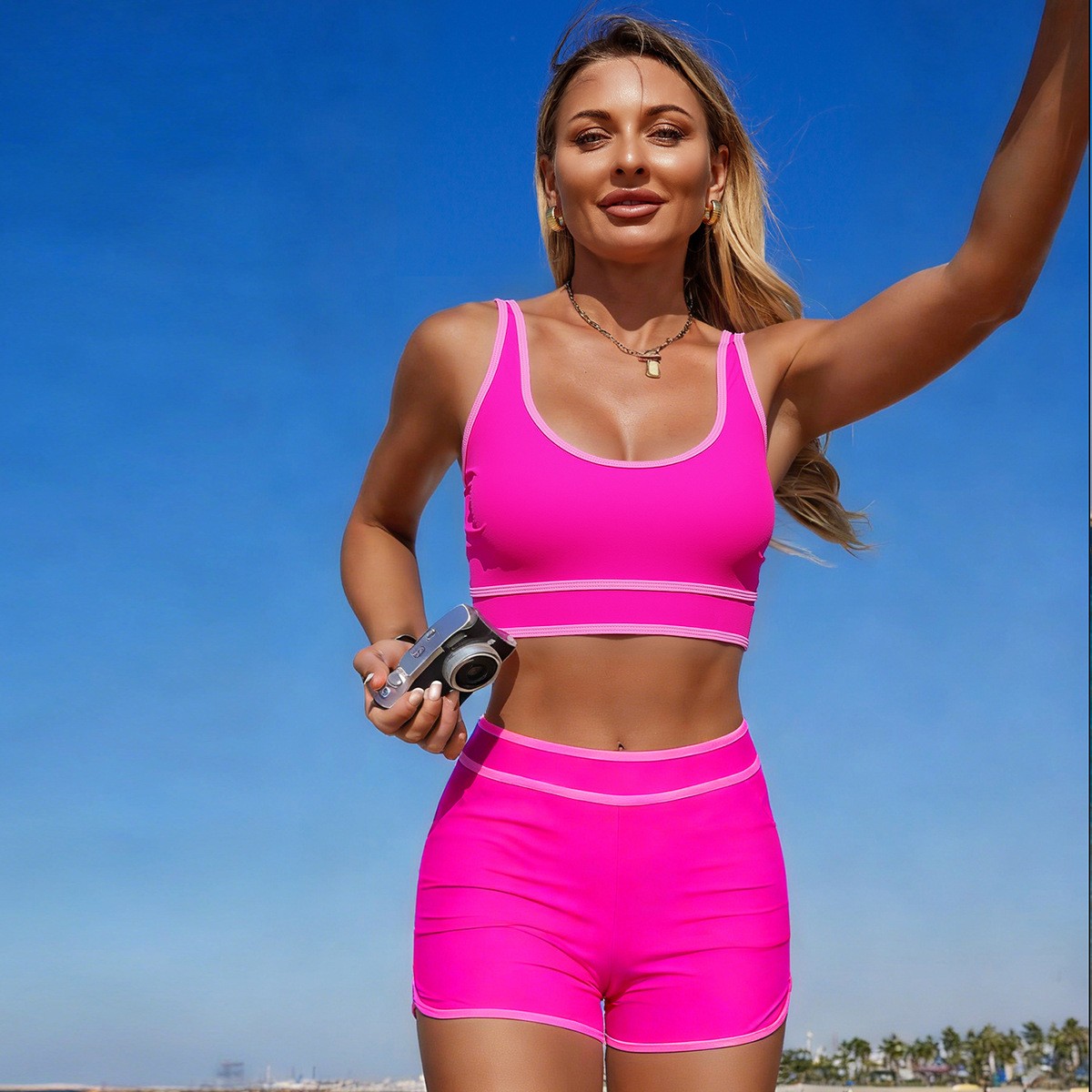 Bikini Verde Oliva, Top Corto  - Shorts reseña y precio