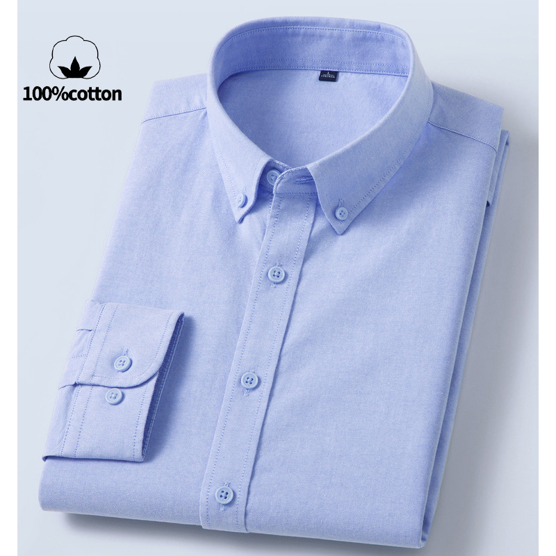 Camisa Oxford 100% Algodón par - Mandarin Collar Formal Shirt Slim Fit reseña y precio