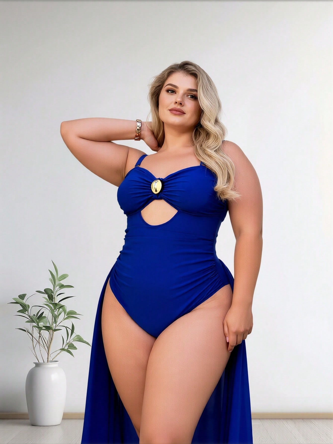 Traje de baño de una pieza azu - Suits reseña y precio