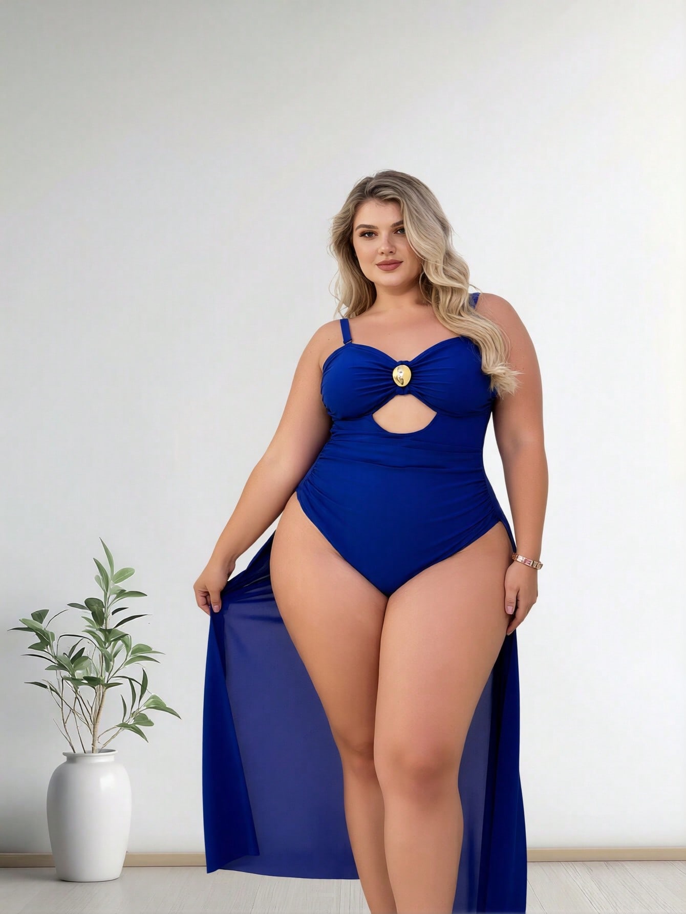Traje de baño de una pieza azu - Suits reseña y precio