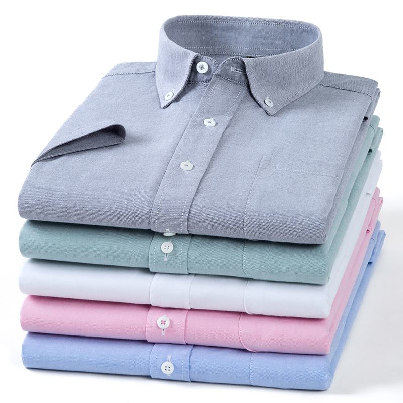 Camisas de verano de alta cali - Oxford Cotton Casual Shirt Business reseña y precio