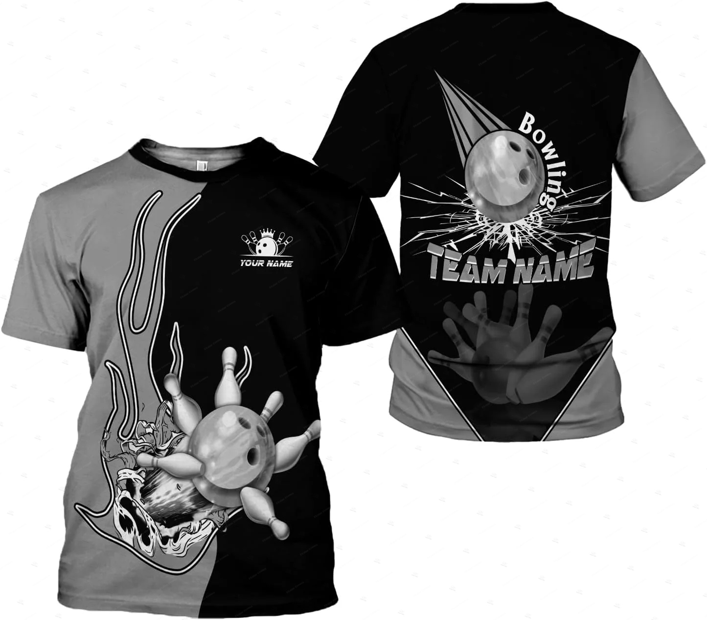 Nombre personalizado gradiente - Short Sleeve Bowling Shirt Retro reseña y precio