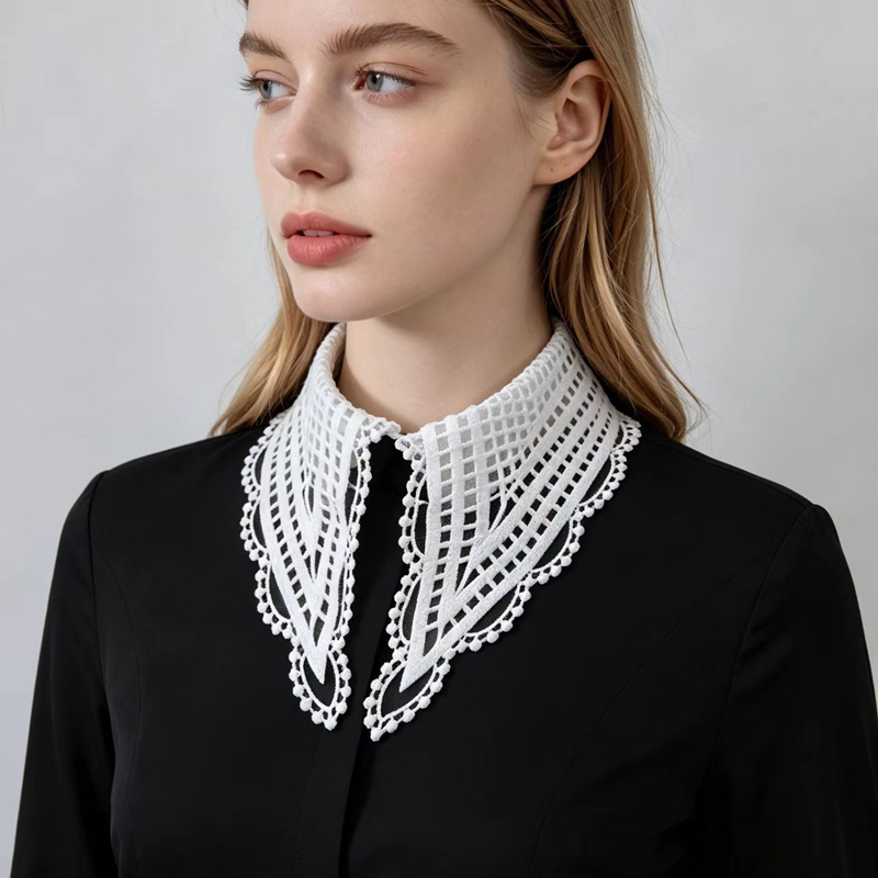 Cuello Falso Blanco con Volant - Shirts reseña y precio