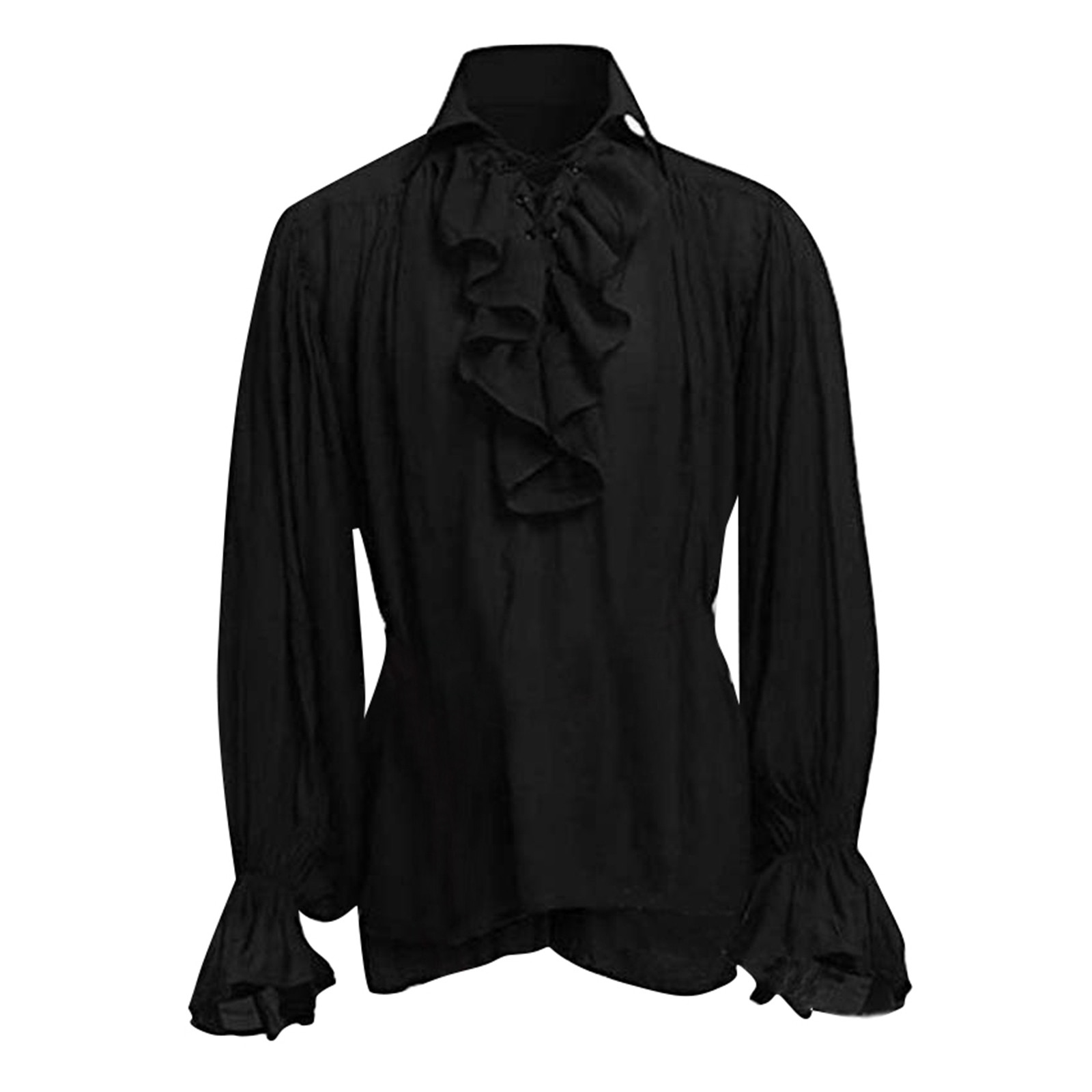 Camisa pirata con cordones de  - Medieval Gothic Lace Up Pirate Shirt reseña y precio