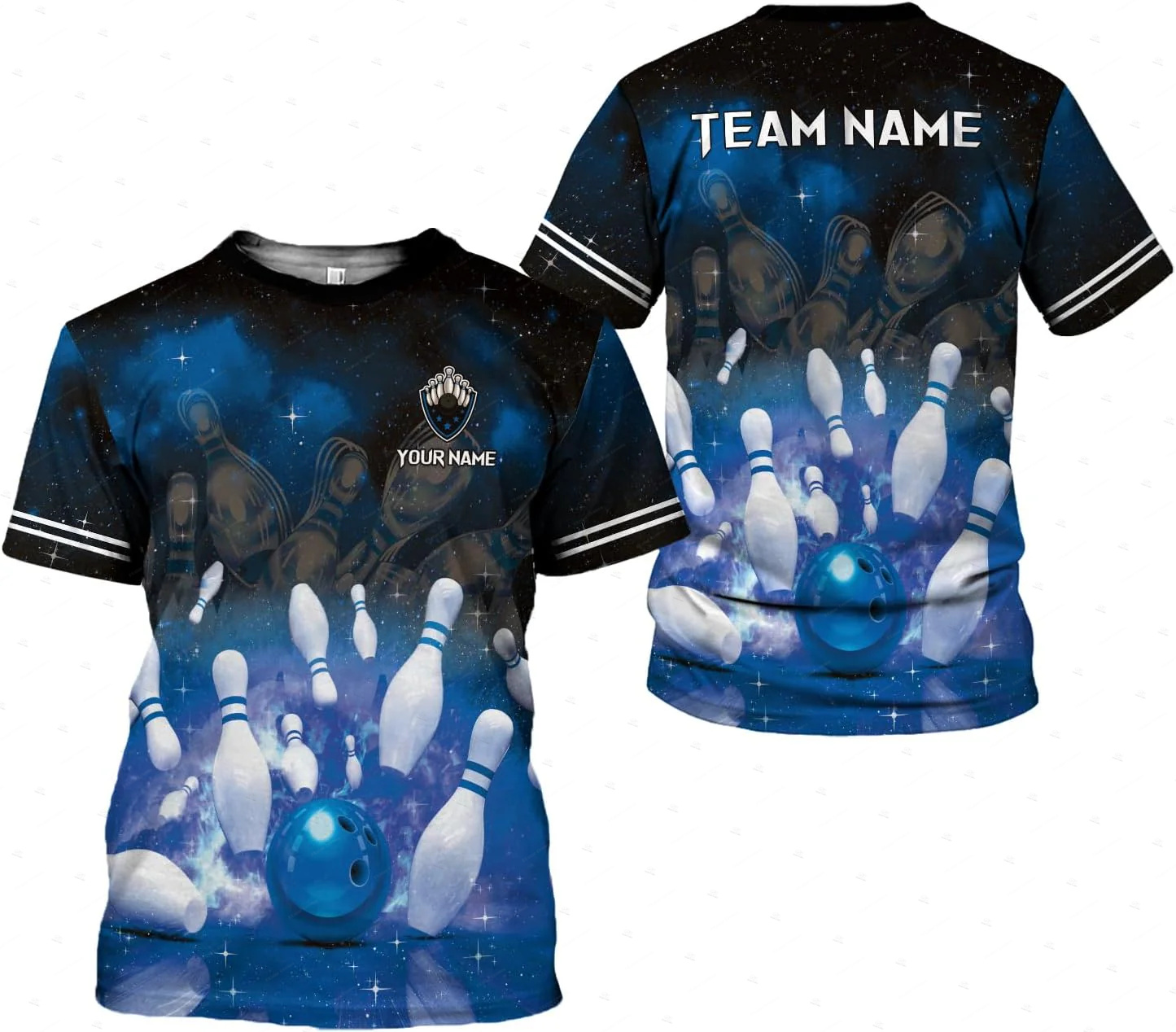 Nombre personalizado gradiente - Short Sleeve Bowling Shirt Retro reseña y precio